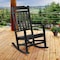 Flash Furniture Winston All-Weather Rocking Chair in Black Faux Wood JJ-C14703-BK-GG - alternate 1